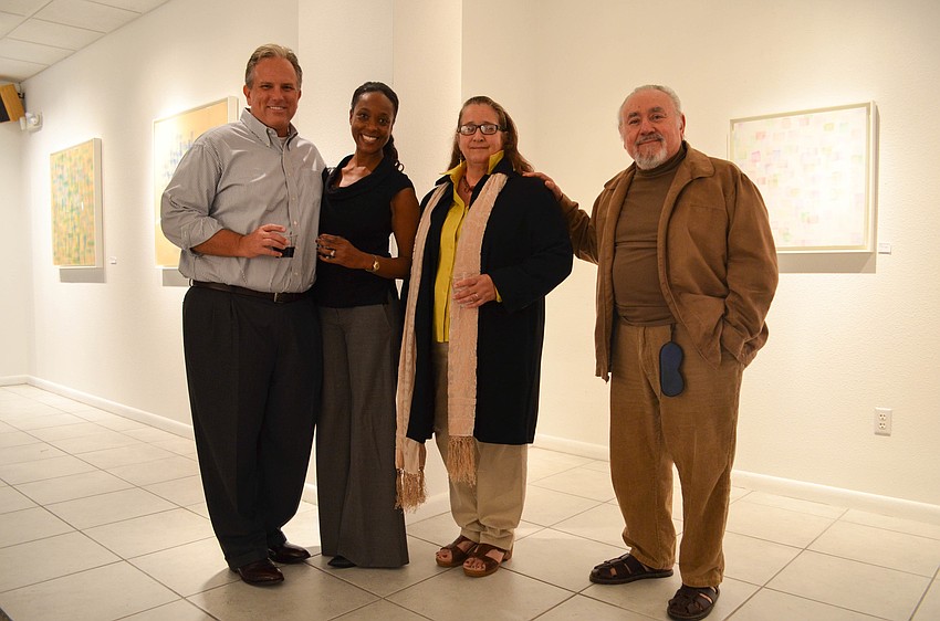 Jay Dedra Castle with Virginia Hoffman and Jerry Meketon at Allyn Gallup Contemporary Art