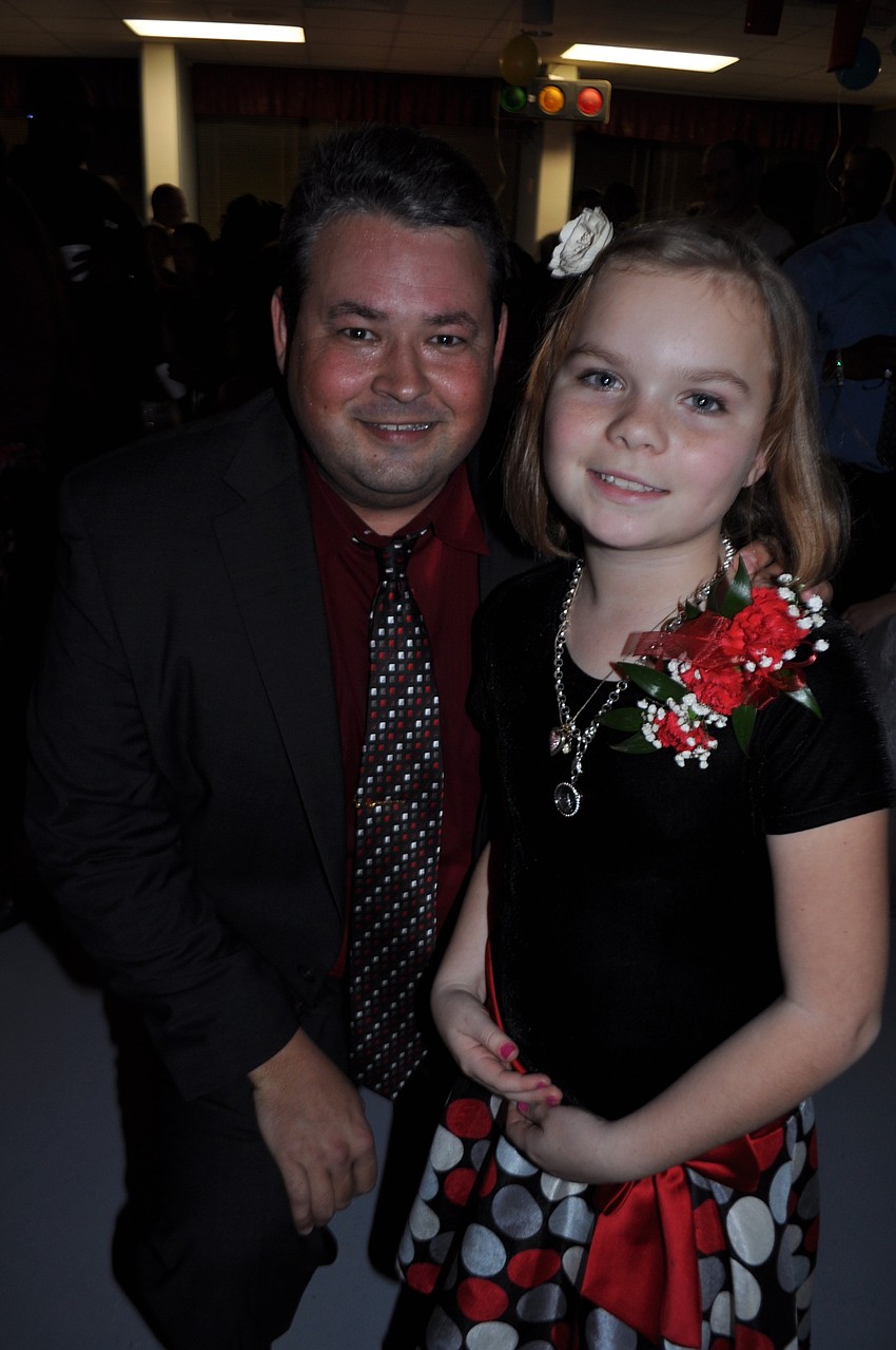 Lee Forbes spends the evening with his daughter, Molly Cress.