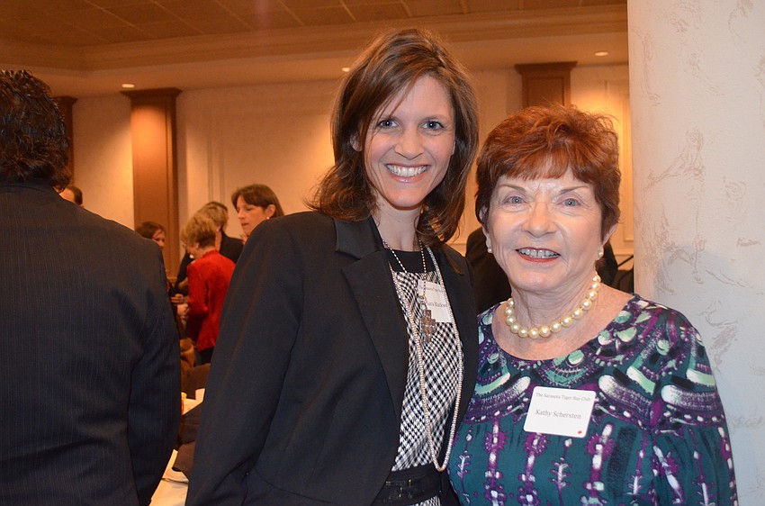 Sara Blackwell, from Wiliams & Parker with Kathy Schersten