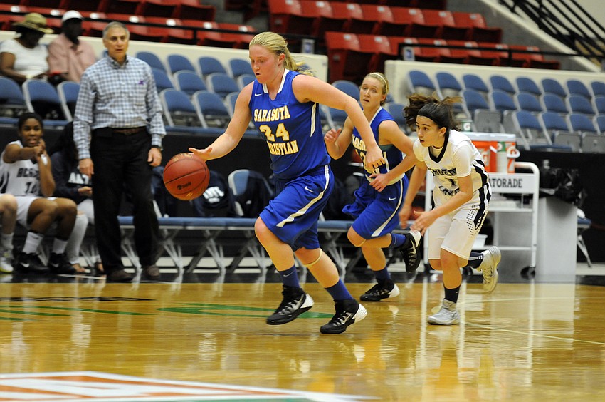 Sarasota Christianâ€™s Megan Garriott scored 12 points for the Lady Blazers.