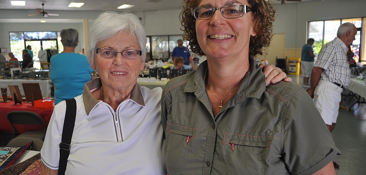 Andree Bouret, a Horseshoe Cove resident, with her daughter, Lucie, who is visiting