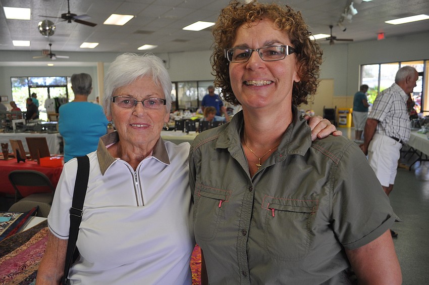 Andree Bouret, a Horseshoe Cove resident, with her daughter, Lucie, who is visiting