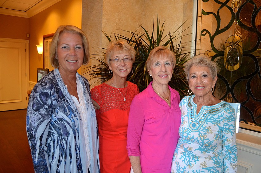 Four of the eight models in their 