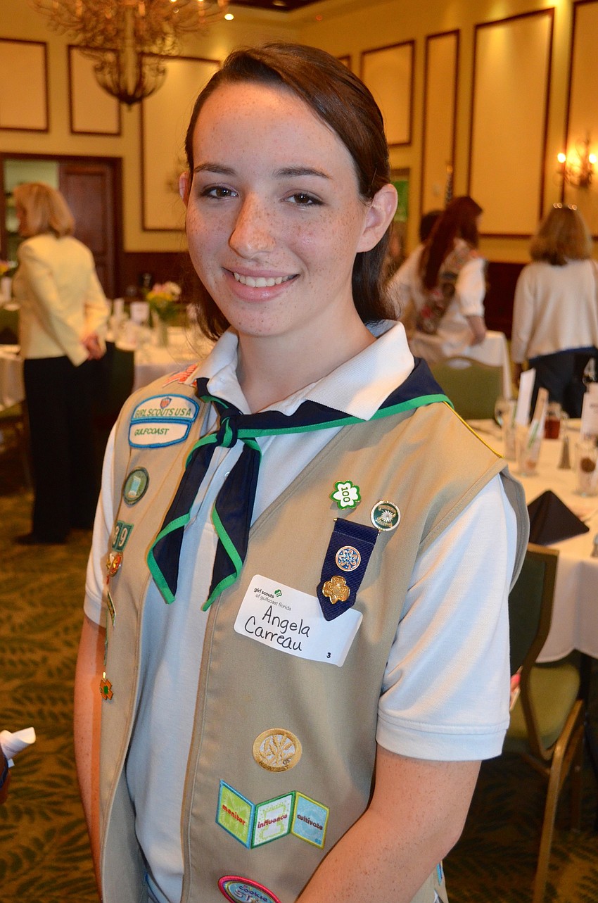 Angela Carreau, 17, enjoys spending time with her friends in Troop 489.