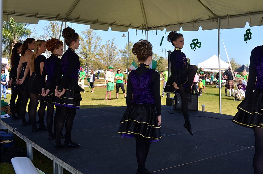 Dancers from the Drake School of Dance performed to Irish music for patrons.
