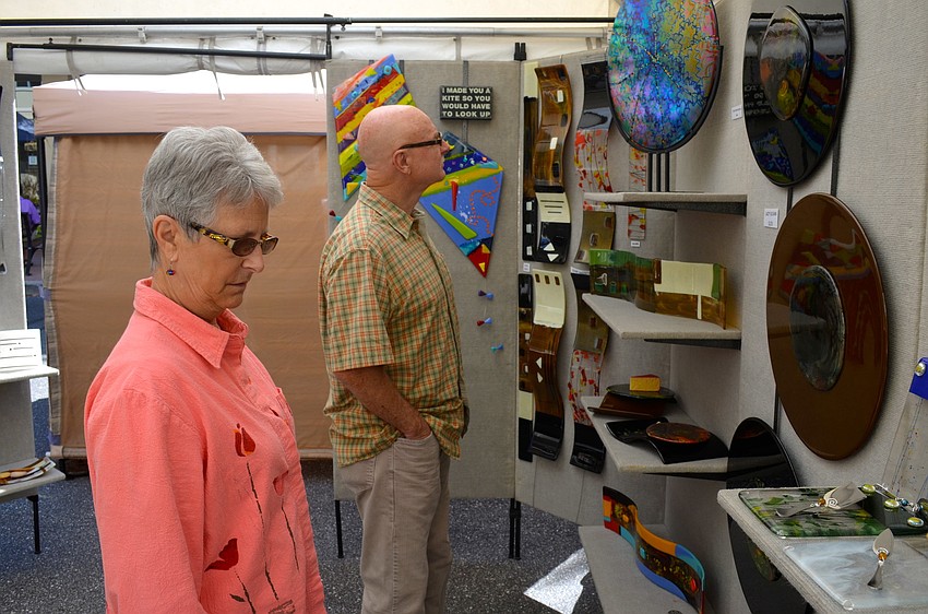 Mary and Jerry Standiter shop for their next favorite piece of art.