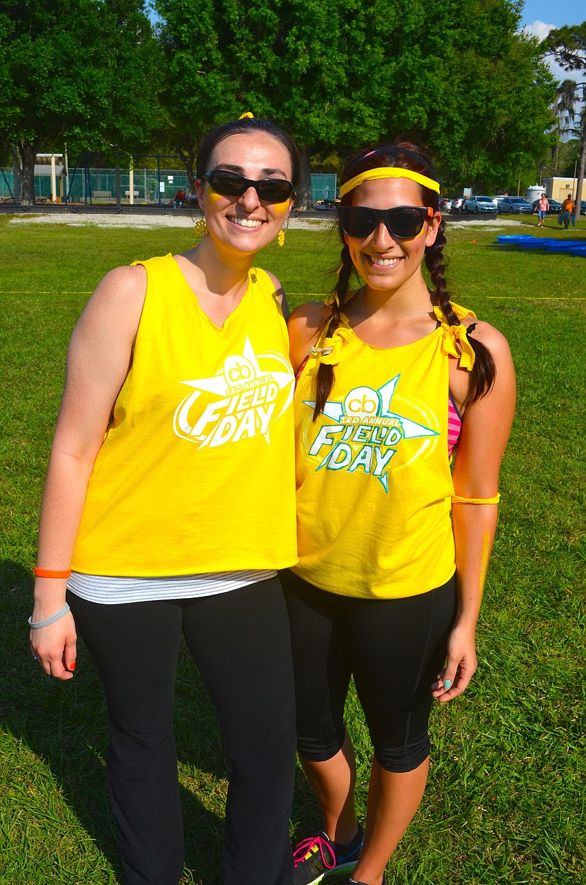 Janelle Furlong and Jennifer Ballard show off their Team Lemon Shark outfits.