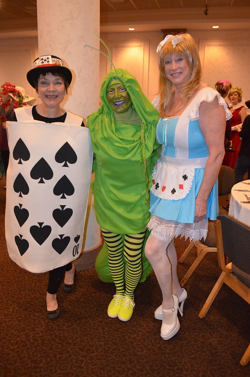 Anette Breazeale, Paula Gross and Linda Ploger as characters from Alice and Wonderland.