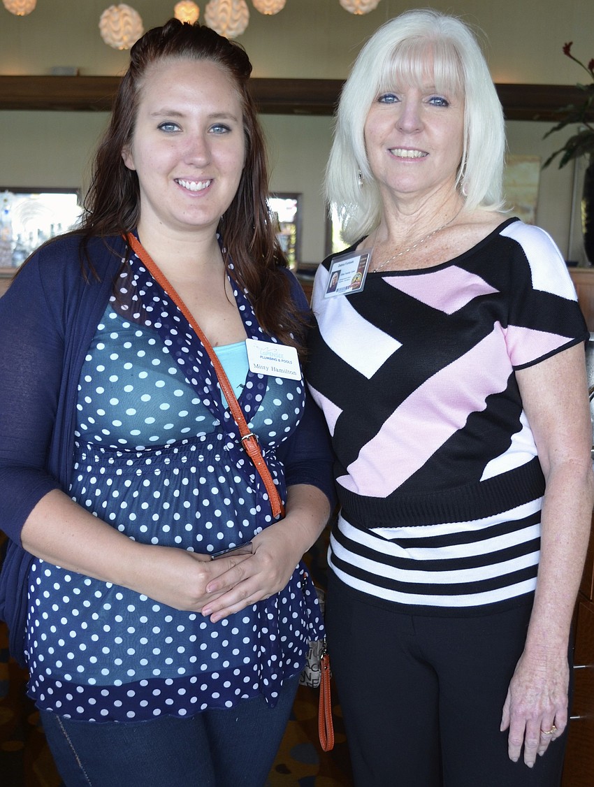 Misty Hamilton, LaPensee Plumbing and Pools, and Debra Fortosis, Elite Family Care