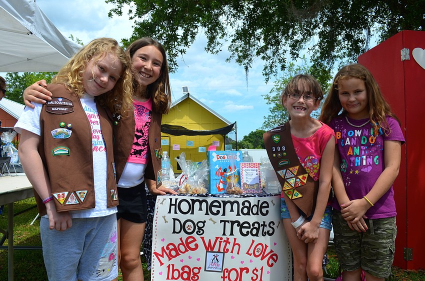 Girl Scouts â€” Lael Lennon, 8, Jennifer Shank, 9, Lilly Riggs and Kati Wikner, both 8.