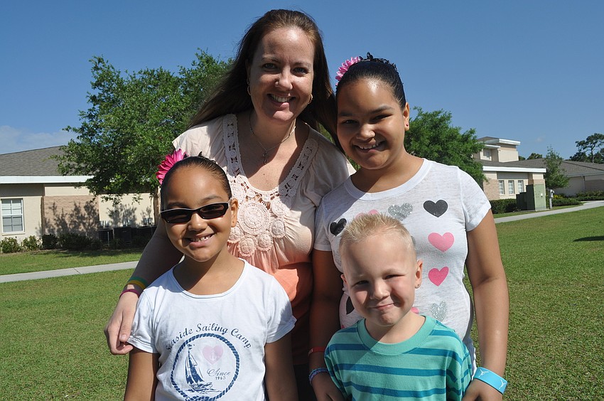 Laura Gillam with her children, Rheann, 10, Haela, 7, and Rhett, 5