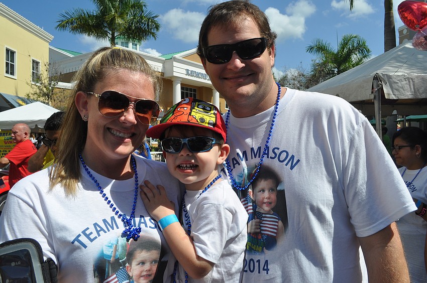 Leslie and Matthew Lockhart walked for their son, Mason, 3.