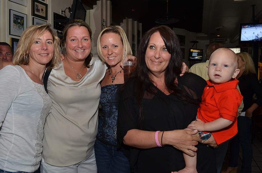 Sandi Wagner, Bartender for nine years Kelly Vurton, Julie Avins, Gina Fox and her son Rocco