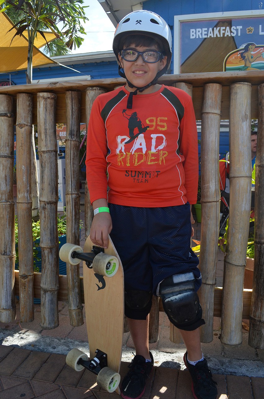 Jose Rivera skated in the 2.6 â€“ mile kid race.