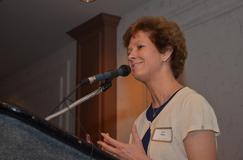 Superintendent Lori White congratulates students for their hard work and achievements.