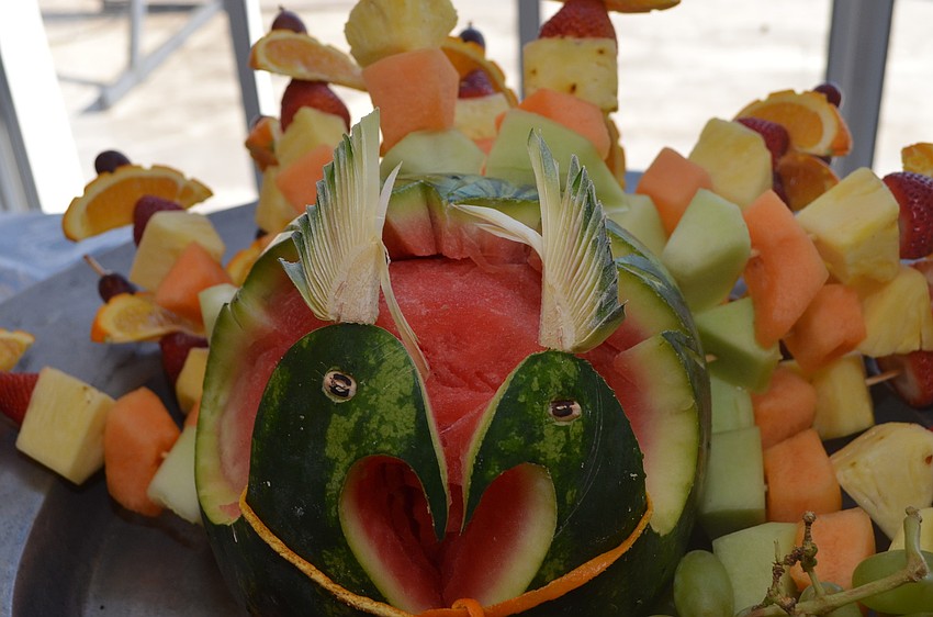 Community members enjoyed colorful fruit.