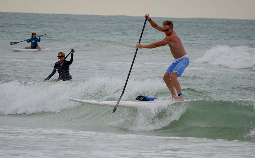 Competitors faced rough waters.