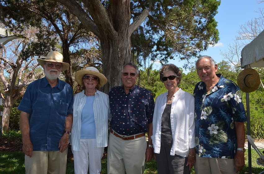 Volunteer of more than 30 years Allen Horton with Charlotte and John Calhoun and Wes and Nancy Stukenberg