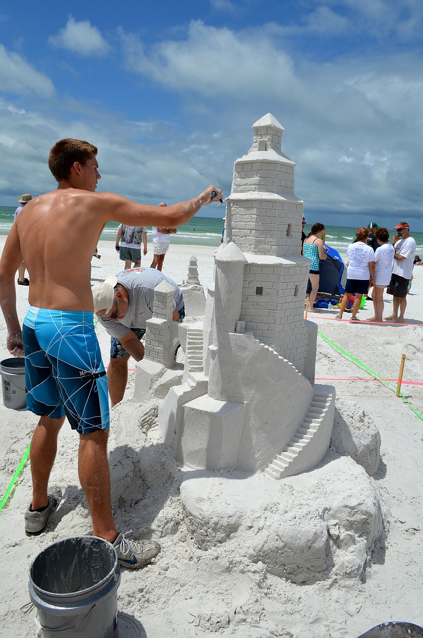 Competitors carved a variety of sculptures, including sandcastles.