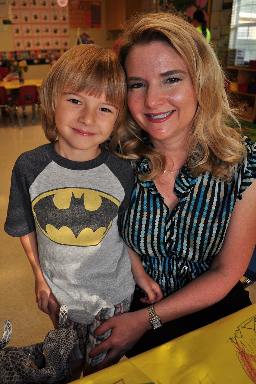 Ian Zuba, a student at Primrose, enjoyed breakfast with his mother, Athena.