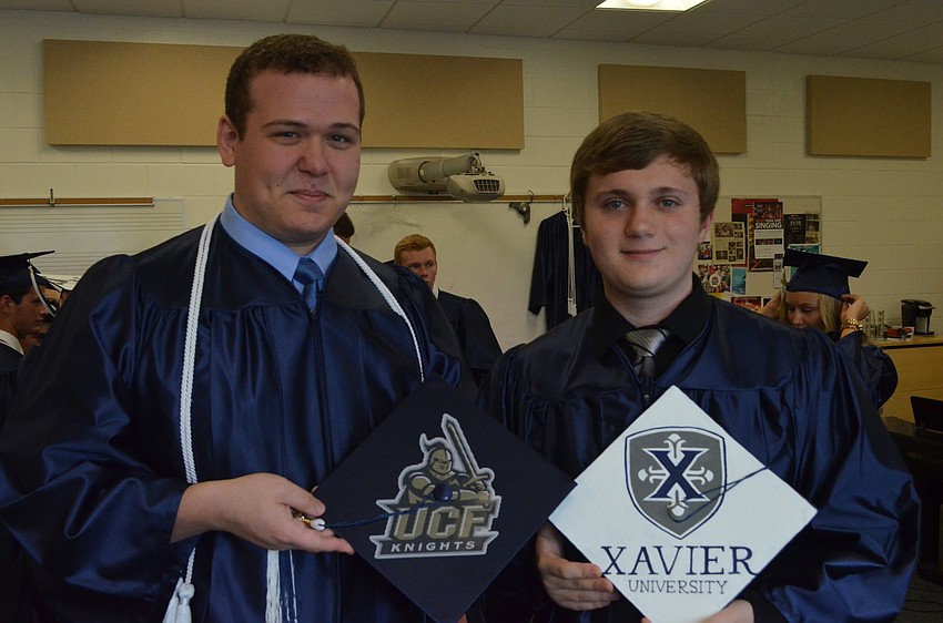 Robbie Elder (left) plans to attend University of Central Florida, where he will study computer science. Neal Denman (right) will attend Xavier university where he plans to study international relations.