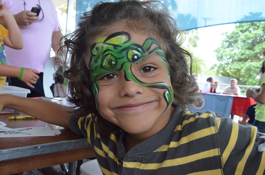 Jojo Zolikoff, 5, got his face painted.
