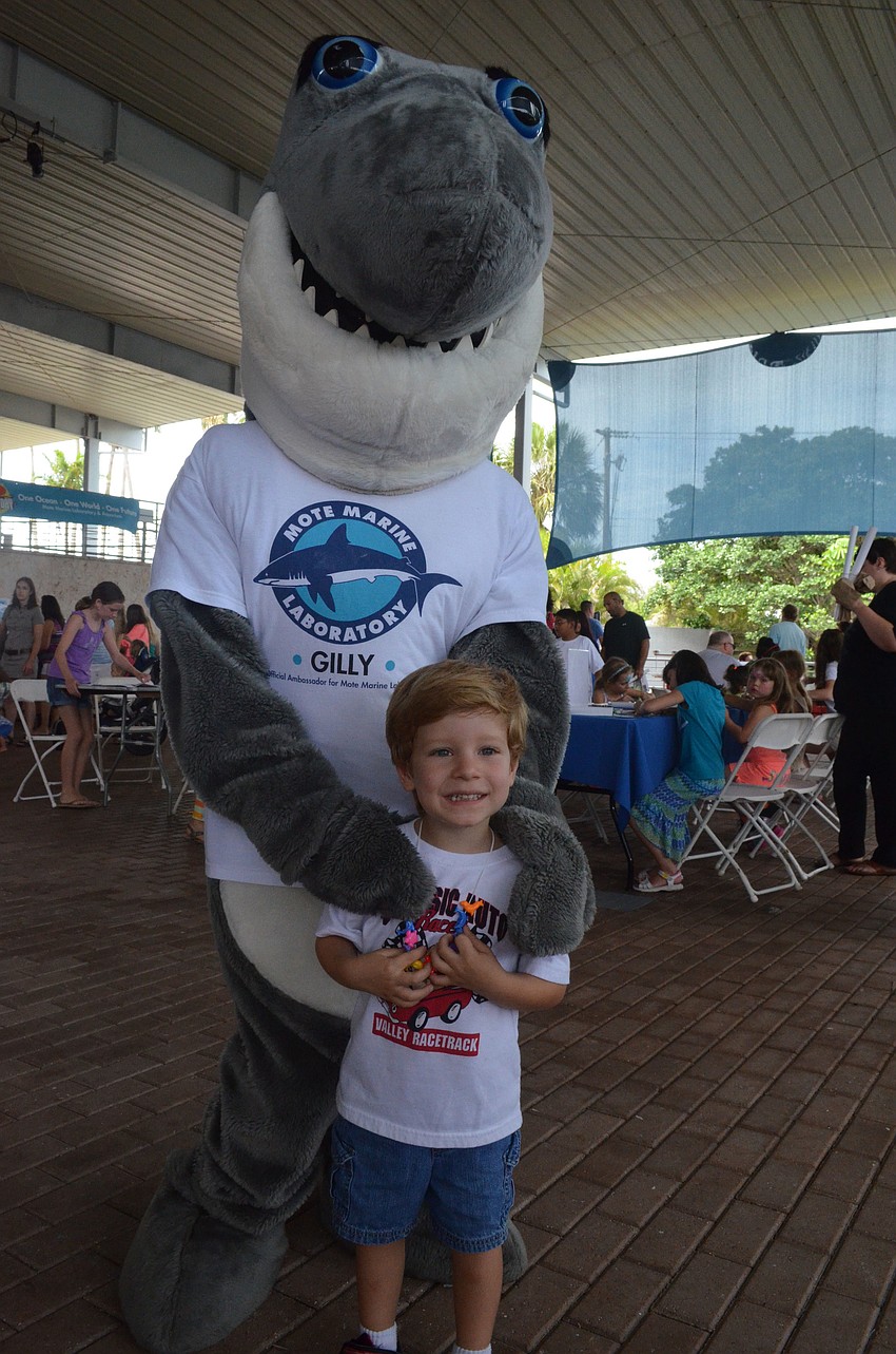 Xander DeWitt, 4, and Sharki