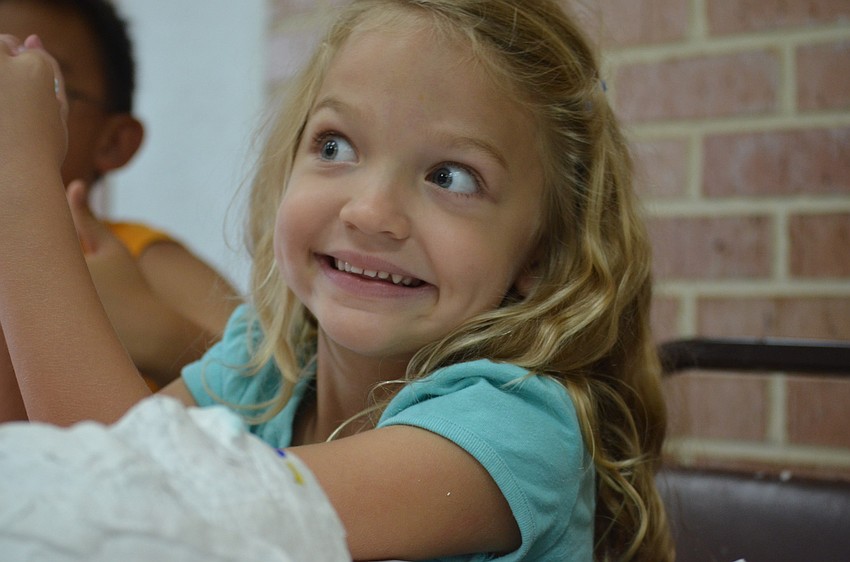 Maggie Layman, 5, shows off her goofy personality.