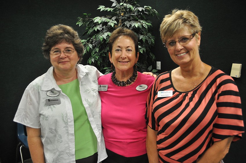 Sherie Becker and Barbara Zdziarski of the Lakewood Ranch Business Alliance with Karen Rehn of HH Staffing Services