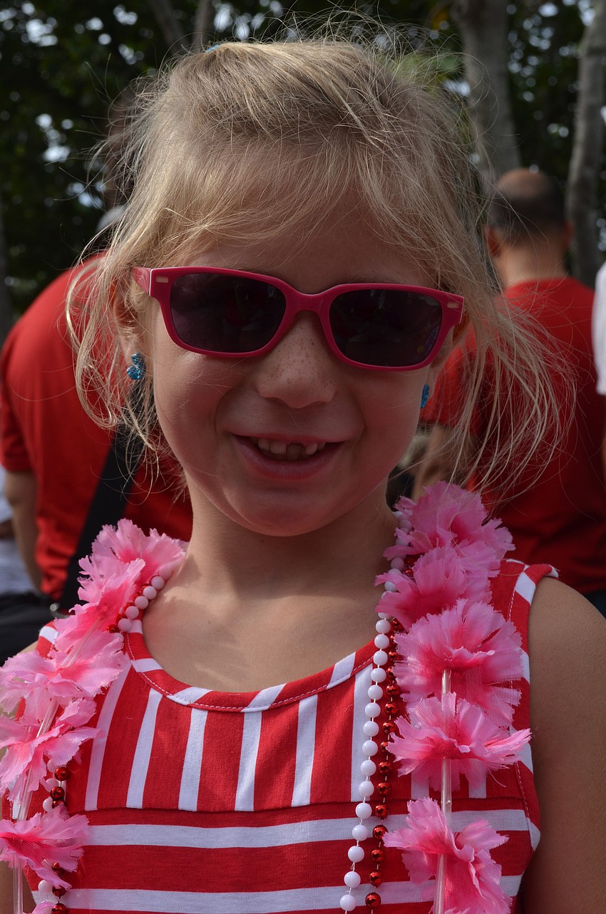 Jenna Olsen, 6, released butterflies at the celebration.