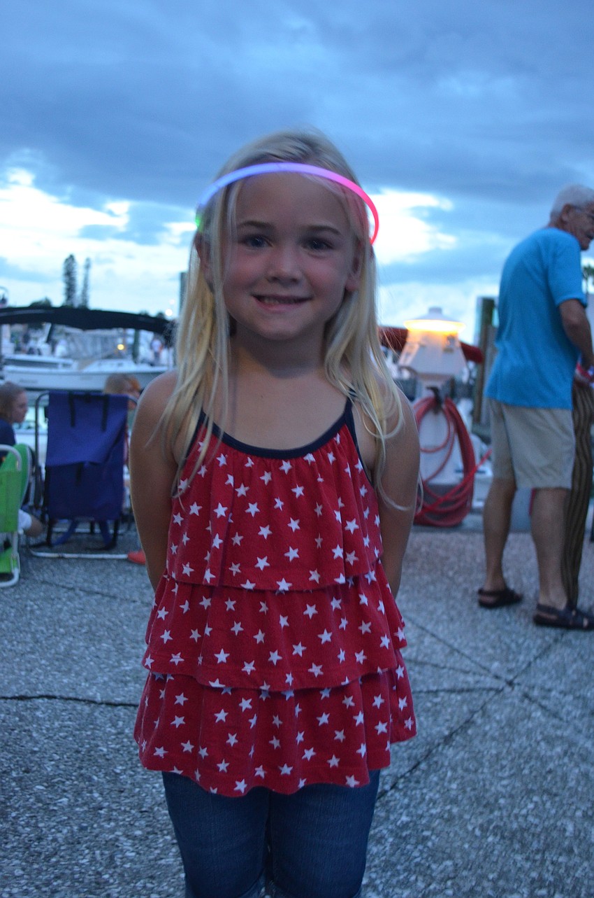 Maddie Mullins, 5, visited from Okeechobee.