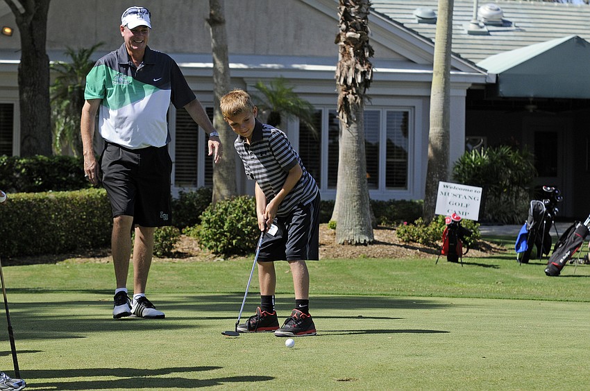Ten-year-old Dominic Arnel, who was visiting from North Carolina, enjoyed his first Mustang Golf! Camp experience.