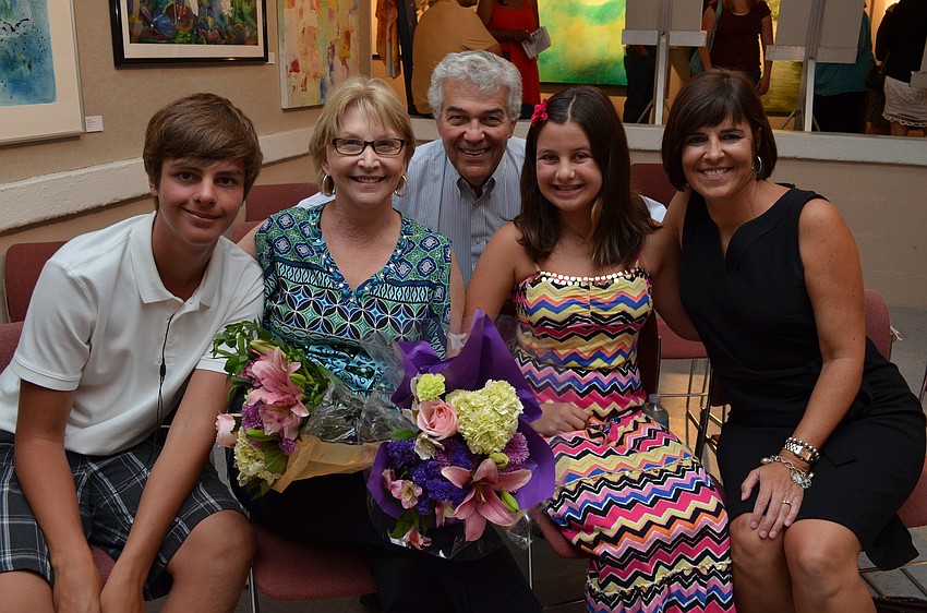 Designer Laura Swartzendruber's family: Matt Beslic, Sherry and Dick Burner, Eliza Beslic and Toni Swartzendruber
