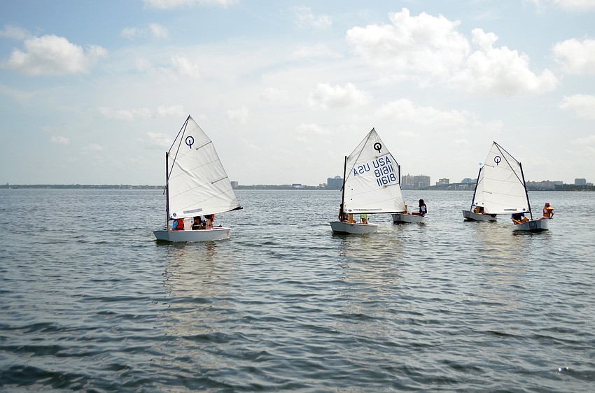 The campers explore Sarasota Bay.
