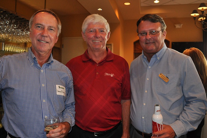 Dennis Budney, of Sarabay Country Club, with Bill Stasiuk, of Waterlefe, and Jim Chiaffredo, of Schroeder-Manatee Ranch