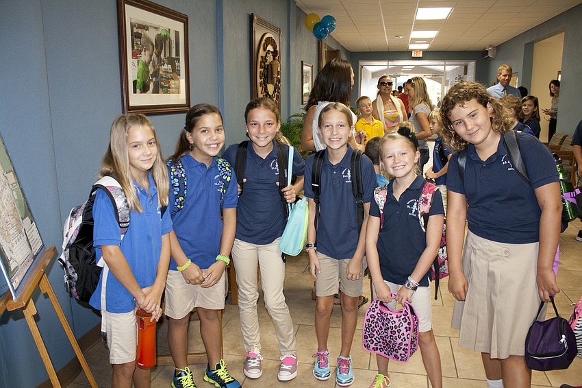 Fifth graders Faith Sabo, Natalie Rogers, Micaela Lepore, Mackenzie Stutzman, Megan Voigt and Sydney Schunk