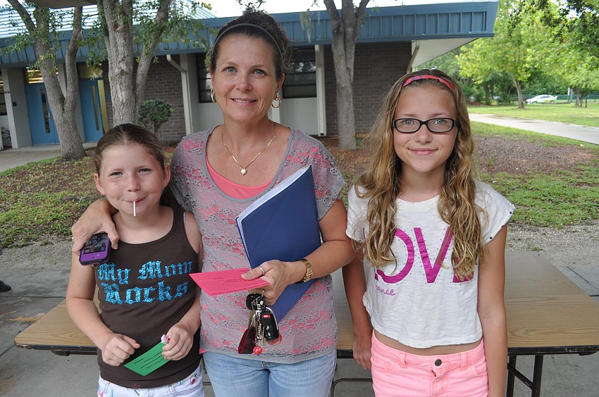 Antina Walker with her children Jillian and Haley; Jillian is a fourth grader at Tara Elementary.