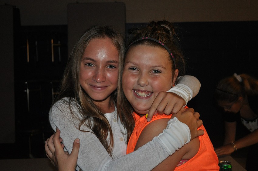 Isabella Fernandez and Maggie Yates took some time out from dancing to have Skittles.