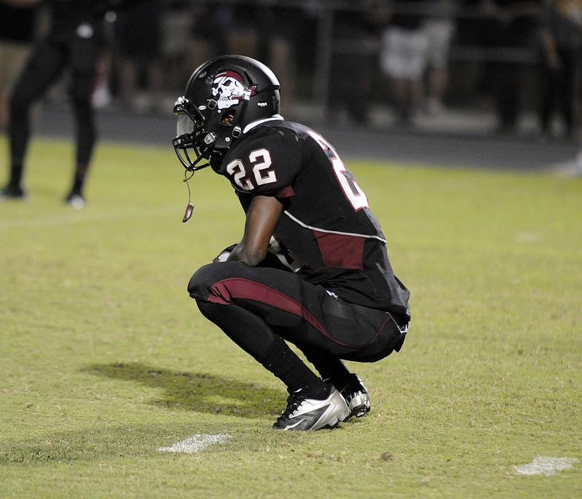 Braden River cornerback Kedarius Smith reacts after Lakewood scored its final touchdown of the game.
