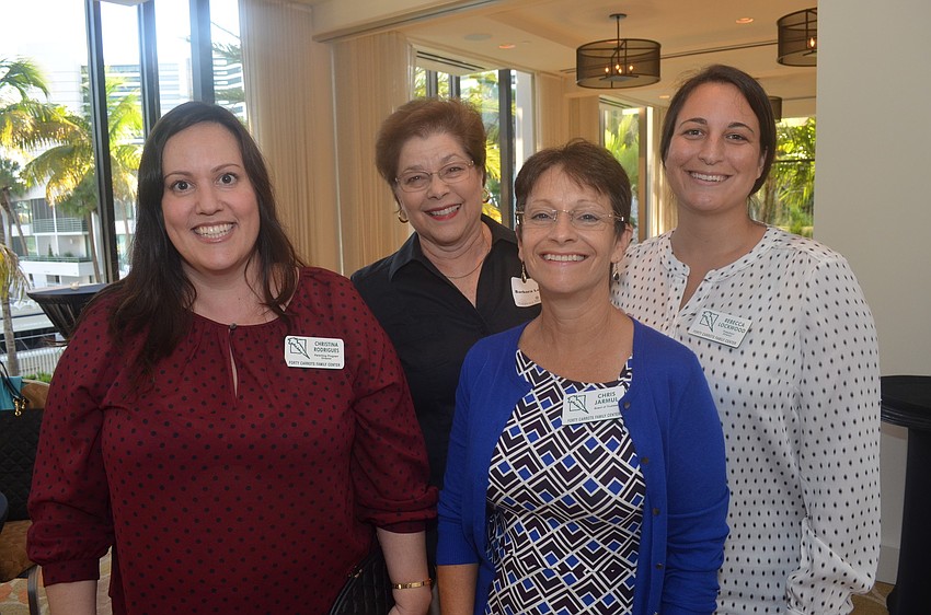 Parenting program director Christina Rodrigues, Barbara Leverone of the Healthy Start Agency, board of director member Chris James and preschool director Rebecca Lockwood