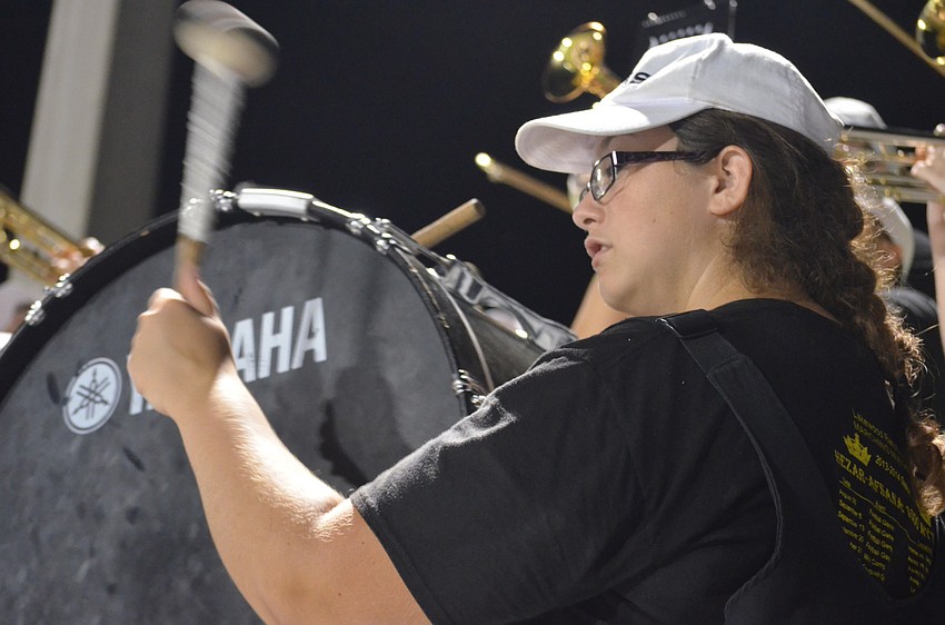 Rachel Chasteen, 16, plays the base.