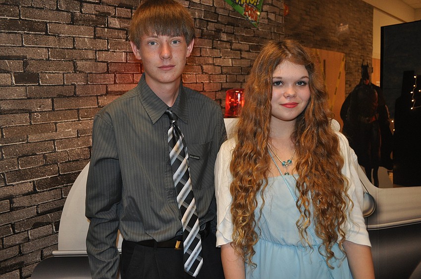 Senior Garrett Adams and freshmen Shelly Hennessy