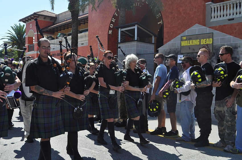 The cook-off opened with a performance by the City of Sarasota Pipe Band