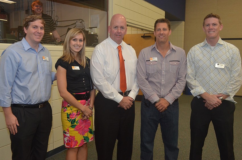 YPG Chairperson Sean Duade, YPG Communications and Technology Chair Marissa Rossnagle, Mayor Shannon Snyder, YPG member Paul Anderson and YPG Program Coordinator Jon Pierce