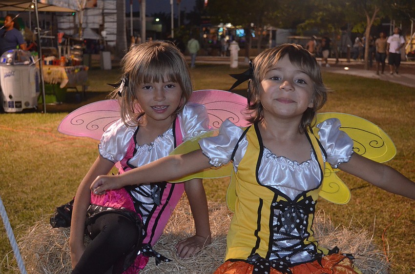 Brianna and Morgan Frederick dressed as butterflies
