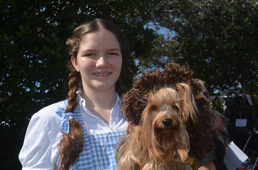 Hannah Ayers with her cowardly lion Skipper