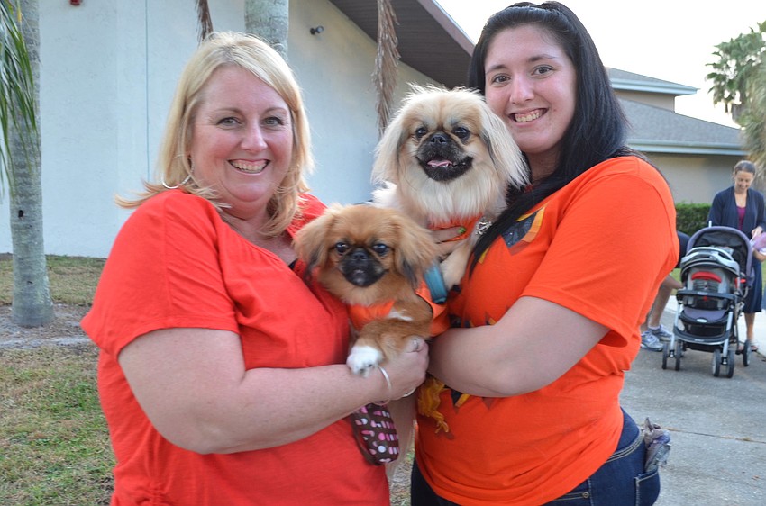 Ronda and Amanda Rickenerger with Pumpkin and Dallas