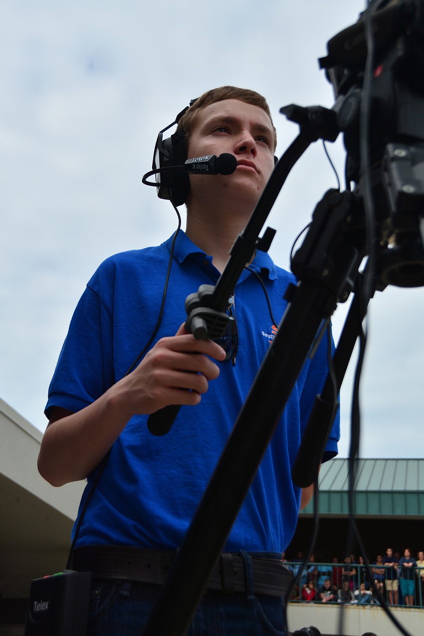 Southeast High School's Andrew Klein filmed the ceremony for Southeastâ€™s worldwide Internet broadcast of the ceremony.