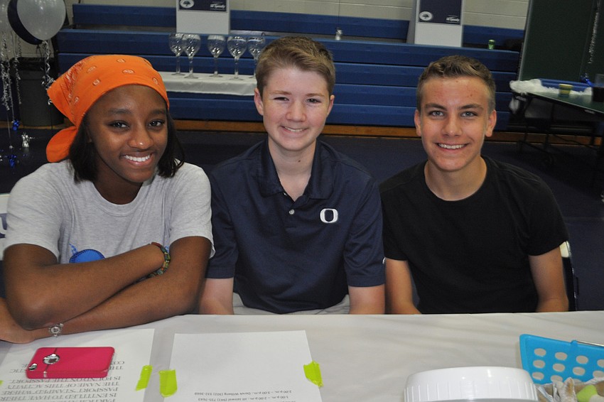 Kiarra Womack, Jack Macdonald and Garrett Luhman are in ninth grade.