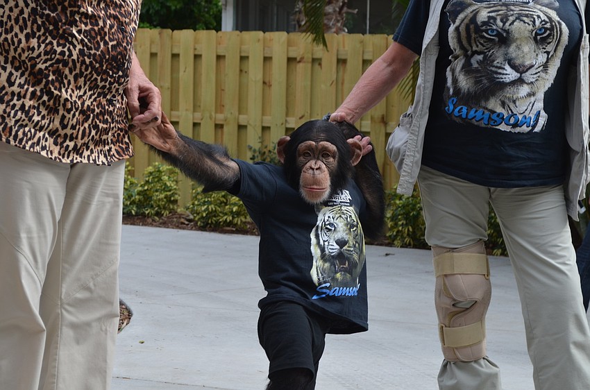 Chance poses for the cameras